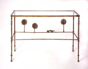 Giacometti Style Console Three with Bird & Dish