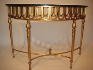 Louis XVI Demi Lune Steel Console