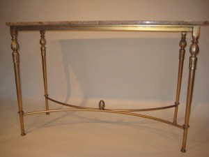 Louis XVI Steel Console Marble Top