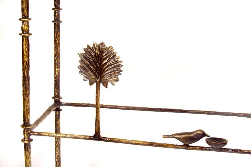 Giacometti Console Three with Bird Dish Detail