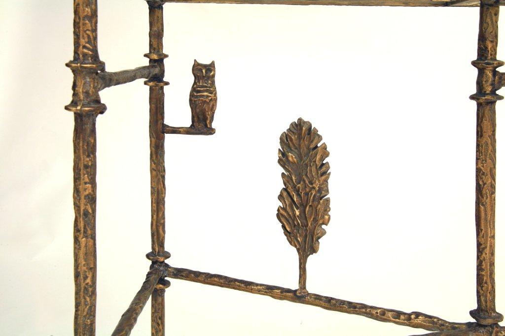 Giacometti Cypress Tree Console Bronze Detail