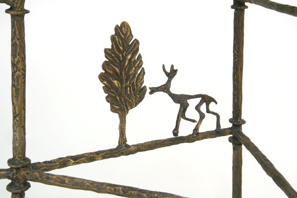 Giacometti Cypress Tree Console Bronze Detail