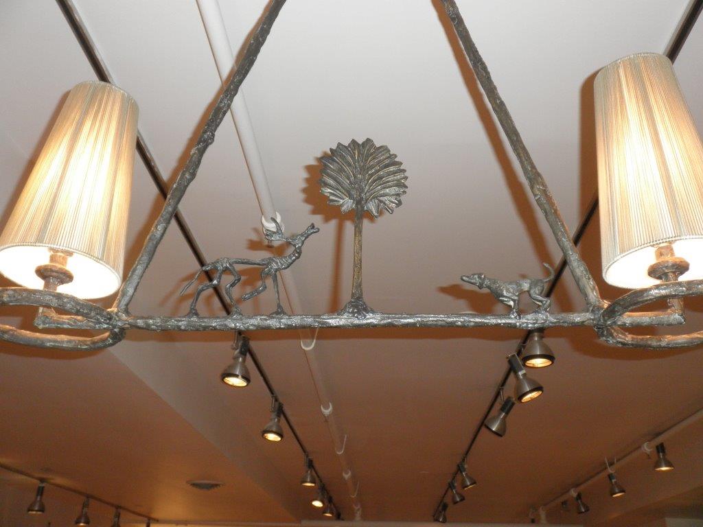 Giacometti Bronze Chandelier Detail