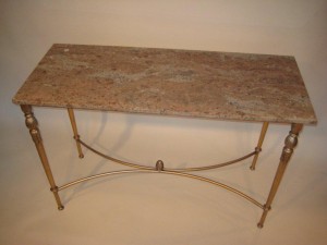 Louis XVI Steel Console Marble Top
