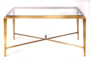 Bronze or Brass Traditional Table in the Style of Hepplewhite