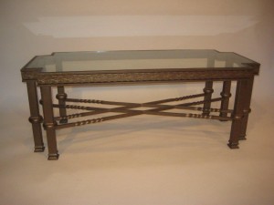 Inverted Corner Coffee Steel Table